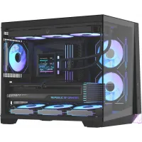 Корпус Formula Crystal Z4M Plus черный без БП mATX 3x120mm 1xUSB3.0 audio bott PSU