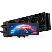 Система водяного охлаждения Thermalright Trofeo Vision 360 ARGB Soc-AM5/AM4/1200/1700/1851 черный 4-pin 27dB Al LCD Ret (T-VISION-360-BL-ARGB)