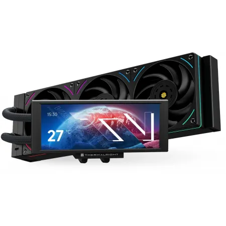 Система водяного охлаждения Thermalright Trofeo Vision 360 ARGB Soc-AM5/AM4/1200/1700/1851 черный 4-pin 27dB Al LCD Ret (T-VISION-360-BL-ARGB)