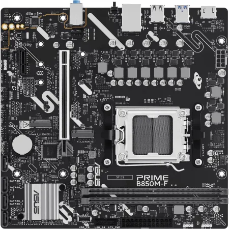 Материнская плата Asus PRIME B850M-F Socket AM5 AMD B850 2xDDR5 mATX AC`97 8ch(7.1) GbLAN RAID+VGA+HDMI Материнская плата Asus PRIME B850M-F Socket AM5 AMD B850 2xDDR5 mATX AC`97 8ch(7.1) GbLAN RAID+VGA+HDMI
