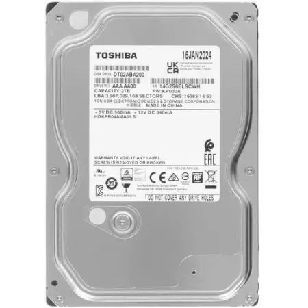 Жесткий диск Toshiba SATA-III 2TB DT02ABA200 Desktop (5400rpm) 128Mb 3.5" Жесткий диск Toshiba SATA-III 2TB DT02ABA200 Desktop (5400rpm) 128Mb 3.5"