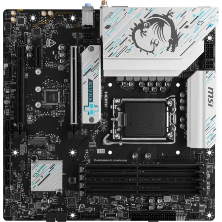 Материнская плата MSI B760M GAMING PLUS WIFI DDR4 Soc-1700 Intel B760 4xDDR4 mATX AC`97 8ch(7.1) 2.5Gg+HDMI+DP