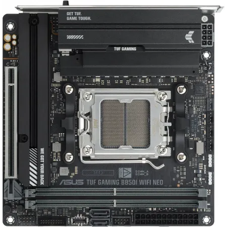 Материнская плата Asus TUF GAMING B850I WIFI NEO Socket AM5 AMD B850 2xDDR5 mini-ITX AC`97 8ch(7.1) 2.5Gg RAID+HDMI+DP Материнская плата Asus TUF GAMING B850I WIFI NEO Socket AM5 AMD B850 2xDDR5 mini-ITX AC`97 8ch(7.1) 2.5Gg RAID+HDMI+DP