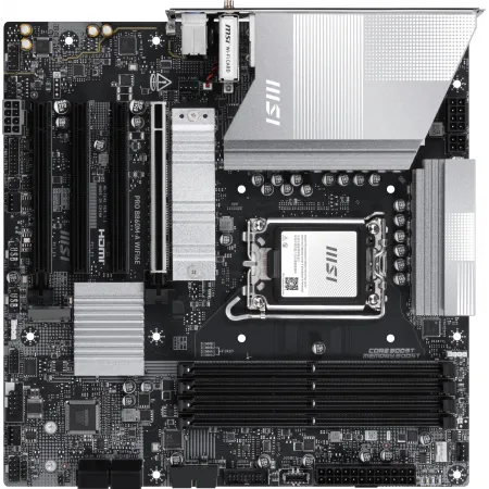 Материнская плата MSI PRO B860M-A WIFI6E Soc-1851 Intel B860 mATX AC`97 8ch(7.1) 5Gigabit RAID+HDMI+DP