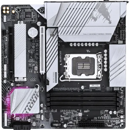 Материнская плата Gigabyte B760M AORUS ELITE WIFI6E GEN5 Soc-1700 Intel B760 4xDDR5 mATX AC`97 8ch(7.1) 2.5Gg RAID+HDMI+DP Материнская плата Gigabyte B760M AORUS ELITE WIFI6E GEN5 Soc-1700 Intel B760 4xDDR5 mATX AC`97 8ch(7.1) 2.5Gg RAID+HDMI+DP