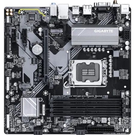 Материнская плата Gigabyte B760M D3HP WIFI6 Soc-1700 Intel B760 4xDDR5 mATX AC`97 8ch(7.1) GbLAN RAID+VGA+HDMI+DP Материнская плата Gigabyte B760M D3HP WIFI6 Soc-1700 Intel B760 4xDDR5 mATX AC`97 8ch(7.1) GbLAN RAID+VGA+HDMI+DP