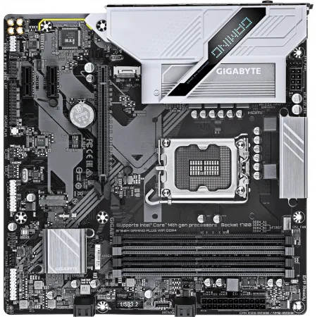 Материнская плата Gigabyte B760M GAMING PLUS WIFI DDR4 Soc-1700 Intel B760 4xDDR4 mATX AC`97 8ch(7.1) GbLAN RAID+HDMI+DP Материнская плата Gigabyte B760M GAMING PLUS WIFI DDR4 Soc-1700 Intel B760 4xDDR4 mATX AC`97 8ch(7.1) GbLAN RAID+HDMI+DP