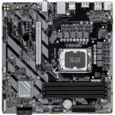 Материнская плата Gigabyte B860M D3W Soc-1851 Intel B860 4xDDR5 mATX AC`97 8ch(7.1) GbLAN RAID+HDMI+DP
