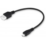 Кабель OTG Buro USB (f)-micro USB (m) 0.2м черный