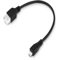 Кабель OTG Buro USB (f)-micro USB (m) 0.2м черный