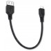 Кабель OTG Buro USB (f)-micro USB (m) 0.2м черный