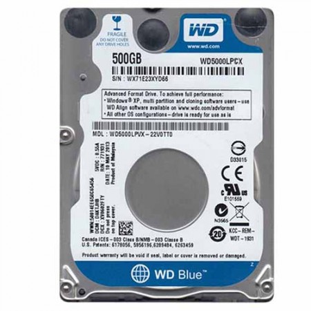 Жесткий диск WD SATA-III 500GB WD5000LPCX Notebook Blue (5400rpm) 16Mb 2.5"