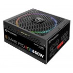 Блок питания Thermaltake ATX 850W SMART PRO RGB 80+ bronze (20+4pin) APFC 140mm fan color LED 9xSATA Cab Manag RTL