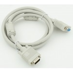 Кабель VGA (m) VGA (f) 1.8м феррит.кольца серый