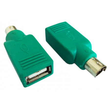 Переходник PS/2 (m) USB A(f) зеленый