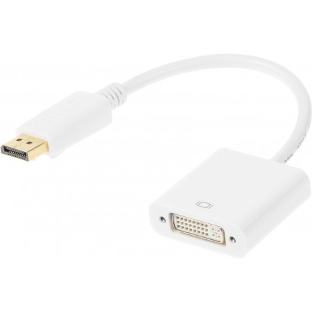 Переходник DisplayPort (m) DVI (f) белый