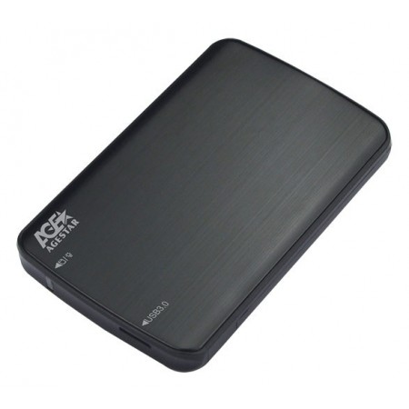 Внешний корпус для HDD/SSD AgeStar 3UB2A12 SATA пластик/алюминий черный 2.5"