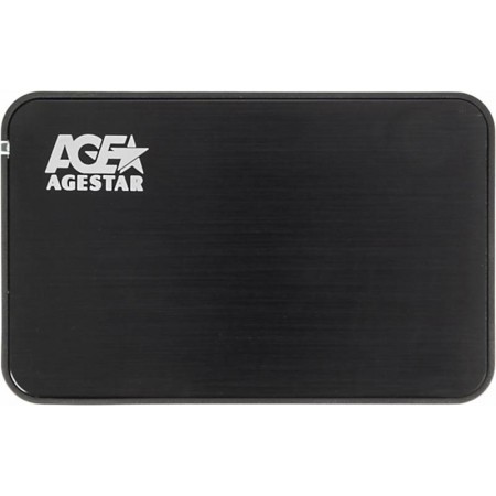 Внешний корпус для HDD/SSD AgeStar 3UB2A8-6G SATA III пластик/алюминий черный 2.5"