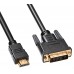 Кабель Buro HDMI (m) DVI-D (m) 3м (HDMI-19M-DVI-D-3M) феррит.кольца