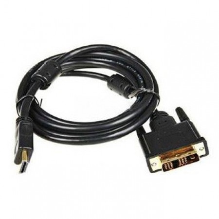 Кабель Buro HDMI (m) DVI-D (m) 5м (HDMI-19M-DVI-D-5M) феррит.кольца черный