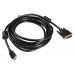 Кабель Buro HDMI (m) DVI-D (m) 5м (HDMI-19M-DVI-D-5M) феррит.кольца черный