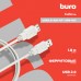 Кабель Buro USB A(m) USB A(f) 1.8м (USB2.0-AM-AF-1.8M-MG) феррит.кольца серый