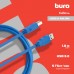 Кабель Buro USB A(m) USB B(m) 1.8м (USB3.0-AM/BM) синий