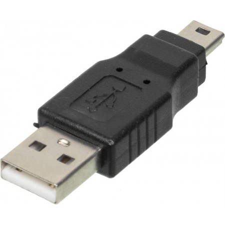 Переходник Ningbo mini USB B (m) USB A(m) черный