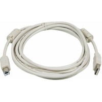 Кабель Ningbo USB A(m) USB B(m) 3м (USB2.0-AM/BM-3M-MG) феррит.кольца серый