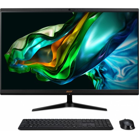 Моноблок Acer Aspire C27-1800 27" Full HD i5 1335U (1.3) 8Gb 1Tb 5.4k SSD256Gb Iris Xe CR Eshell GbitEth WiFi BT 65W клавиатура мышь Cam черный 1920x1080