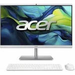 Моноблок Acer Aspire C27-195ES 27" Full HD Core Ultra 5 125U (3.6) 8Gb SSD512Gb Graphics CR Eshell GbitEth WiFi BT 65W клавиатура мышь Cam серебристый 1920x1080