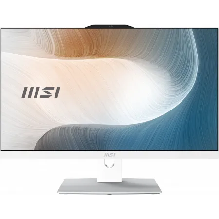 Моноблок MSI Modern AM242P 12M-1066XRU 23.8" Full HD i5 1235U (1.3) 16Gb SSD512Gb Iris Xe noOS GbitEth WiFi BT 120W клавиатура мышь Cam белый 1920x1080