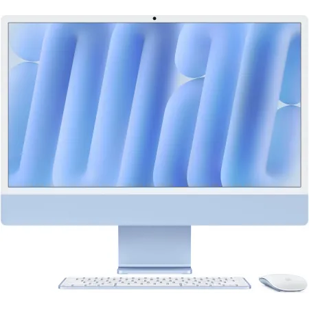 Моноблок Apple iMac A3137 24" 4.5K M4 10 core (4) 16Gb SSD256Gb 10 core GPU macOS WiFi BT 143W клавиатура мышь Cam синий 4480x2520