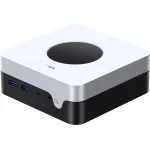 Неттоп Chuwi LarkBox X N150 (0.8) 12Gb SSD512Gb Graphics Windows 11 Pro 2.5xGbitEth+1xGbitEth WiFi BT черный/белый