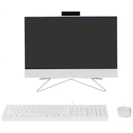 Моноблок HP 200 G4 21.5" Full HD i5 1235U (1.3) 16Gb SSD512Gb Iris Xe DVDRW CR FreeDOS GbitEth WiFi BT 65W клавиатура мышь Cam белый 1920x1080