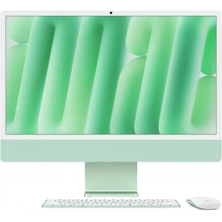 Моноблок Apple iMac A3247 24" 4.5K M4 8 core (4) 16Gb SSD256Gb 8 core GPU macOS WiFi BT 143W клавиатура мышь Cam зеленый 4480x2520