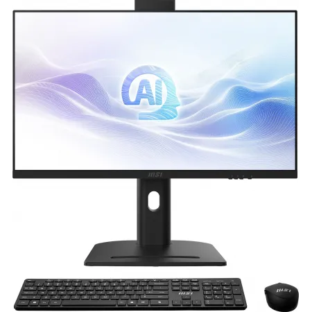 Моноблок MSI Modern AM273QP AI 1UM-086RU 27" WQHD Core Ultra 7 155H (1.4) 32Gb SSD1Tb Graphics CR Windows 11 Pro 2.5Gigabit WiFi BT 150W клавиатура мышь Cam черный 2560x1440