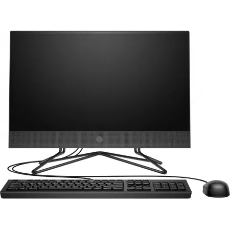 Моноблок HP 200 G4 21.5" Full HD i5 1235U (1.3) 16Gb SSD512Gb Iris Xe DVDRW CR Windows 11 Pro GbitEth WiFi BT 65W клавиатура мышь Cam черный 1920x1080