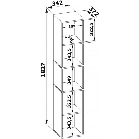 Стеллаж Сокол ШУ-10 пол.:5 единая 1827х342х372мм венге (ШУ10В5) Стеллаж Сокол ШУ-10 пол.:5 единая 1827х342х372мм венге (ШУ10В5)