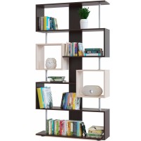 Стеллаж Сокол СТ-2 пол.:6 единая венге/беленый дуб (СТВ5БД5)