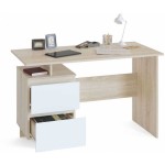 Стол для компьютера Сокол СПм-19 столешница ЛДСП дуб сонома белый каркас дуб сонома (СПМ19ДСБ)
