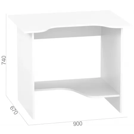 Стол для компьютера Сокол КСТ-03 столешница ЛДСП белый (00-00010958)