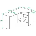 Стол для компьютера Сокол СПм-25 П столешница ЛДСП белый 145x74x81см (00-00010621) Стол для компьютера Сокол СПм-25 П столешница ЛДСП белый 145x74x81см (00-00010621)
