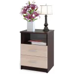 Тумба Сокол КТ-09.1 приставная прикроватная 410x340x540мм/бежевый венге (КТ09.1В5Б5)