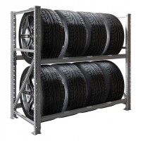 Стеллаж Практик MS Pro пол.:2 разборная 1200x1353x606мм серебристый (S31399031258)