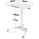 Стол для ноутбука Cactus VM-FDS109 столешница МДФ белый каркас белый 73x50x108см (CS-FDS109WWT)