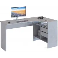 Стол для компьютера Сокол СПм-25 П столешница ЛДСП бетон 145x74x81см (00-00011531) Стол для компьютера Сокол СПм-25 П столешница ЛДСП бетон 145x74x81см (00-00011531)