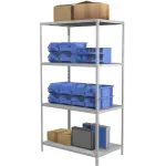Стеллаж Практик MS Standart 120/60x20/4 пол.:4 единая 1200x600x200мм серый (S24199132402)