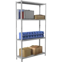 Стеллаж Практик MS Standart 200KD/100x30/4 пол.:4 разборная 2000x1000x300мм серый (S24099243402) Стеллаж Практик MS Standart 200KD/100x30/4 пол.:4 разборная 2000x1000x300мм серый (S24099243402)
