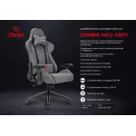 Кресло игровое Zombie Neo серый 3C1 с подголов. крестов. пластик черный